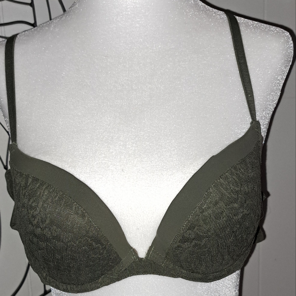 Olive coloured padded bra